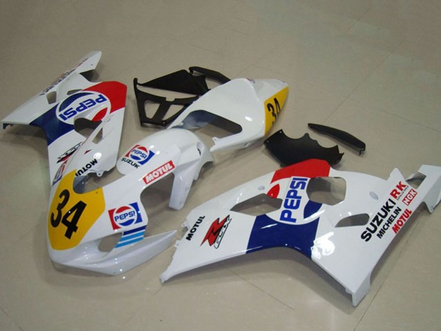 Carenados Moto Suzuki GSXR 750 2004-2005 - Blanco Azul Rojo Amarillo Pepsi 34