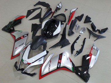 Carenado Moto Aprilia RS4 50 125 2012-2018 - Plata Rojo Negro Brillante