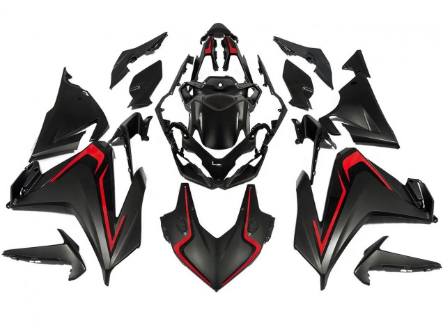 Carenado Moto Honda CBR500R 2022-2023 - Negro Mate Rojo