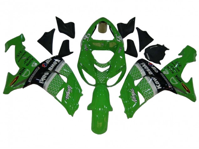 Carenados Moto Kawasaki ZX10R 2006-2007 - Verde Blanco Negro Elf