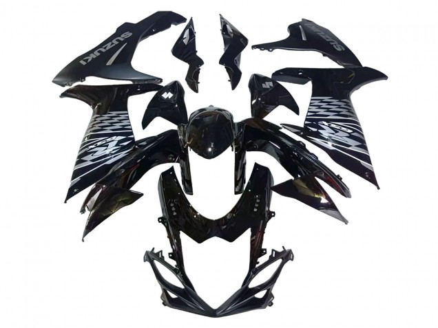 Carenados Moto Suzuki GSXR 600/750 2011-2024 - Negro Brillante Plata