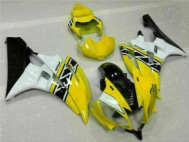 Moto Plástica R6 06-07 - Amarillo Blanco Negro Moto Plástica R6 06-07 - Amarillo Blanco Negro