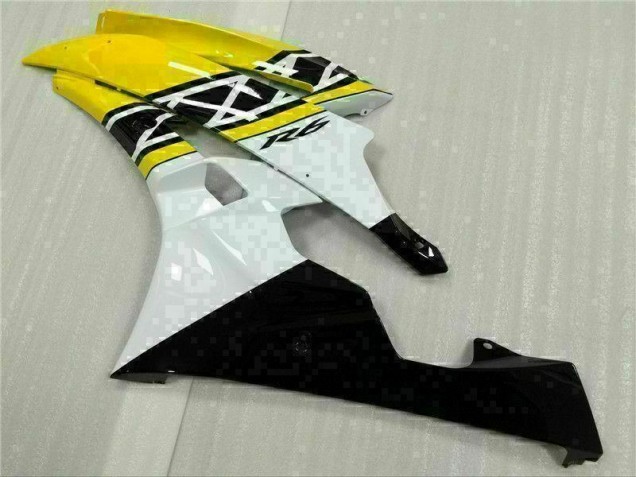 Moto Plástica R6 06-07 - Amarillo Blanco Negro Moto Plástica R6 06-07 - Amarillo Blanco Negro
