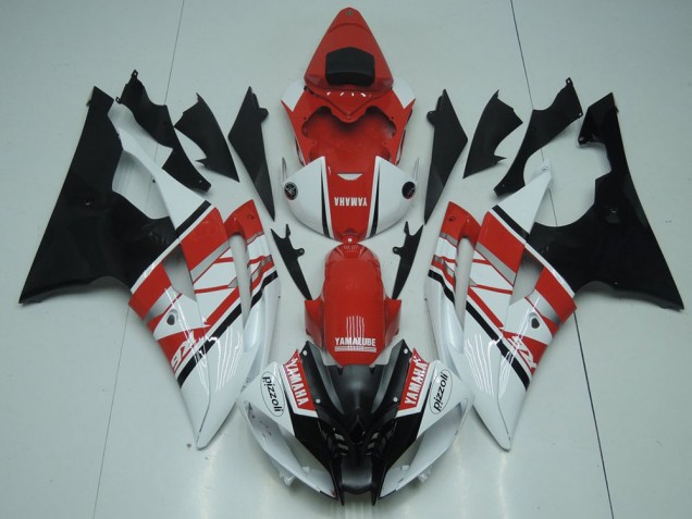 Moto Plástica R6 08-16 - Rojo Blanco Negro