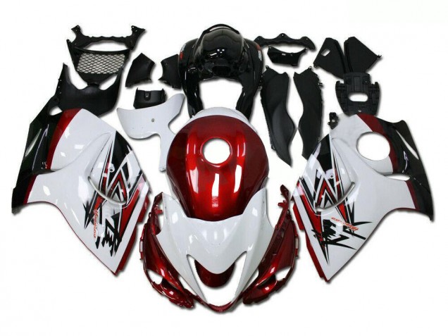 Moto Plástico GSXR 1300 Hayabusa 08-19 - Blanco Rojo Moto Plástico GSXR 1300 Hayabusa 08-19 - Blanco Rojo
