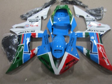 Plástica Moto CBR 1000 RR 04-05 - Azul Rojo Verde Motul