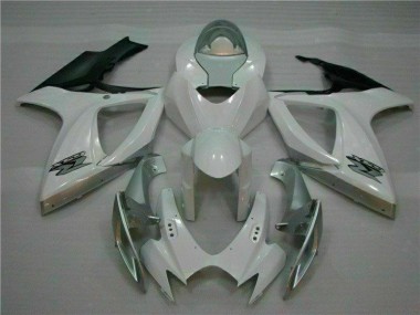Plástica Moto GSXR 600 / 750 K6 06-07 - Blanco Plata