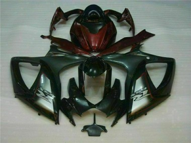 Plástica Moto GSXR 600 / 750 K6 06-07 - Negro Rojo