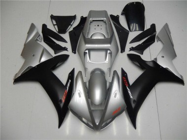 Plástica Moto R1 02-03 - Plata Negro