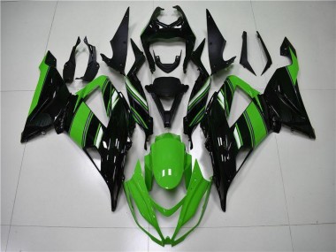 Plástica Moto ZX6R 13-18 - Verde Negro