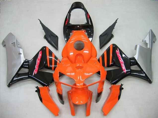 Plástico Moto CBR 600 RR 05-06 - Naranja Negro Plástico Moto CBR 600 RR 05-06 - Naranja Negro