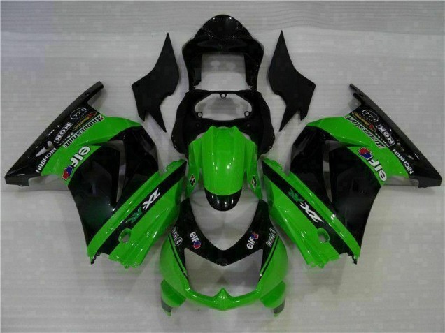 Plástico Moto EX250 08-12 - Negro Verde Plástico Moto EX250 08-12 - Negro Verde