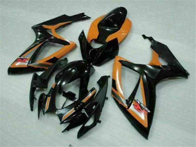 Plástico Moto GSXR 600 / 750 K6 06-07 - Negro Naranja Plástico Moto GSXR 600 / 750 K6 06-07 - Negro Naranja