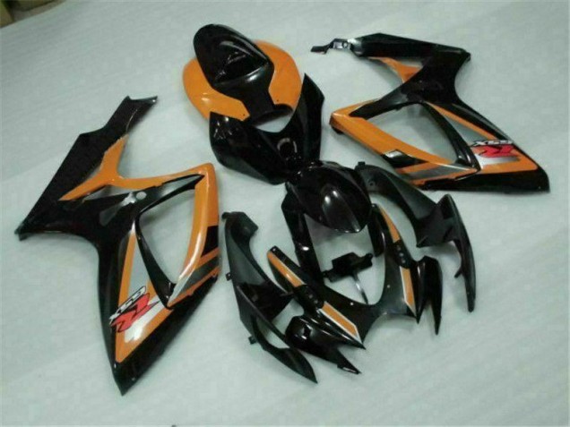 Plástico Moto GSXR 600 / 750 K6 06-07 - Negro Naranja Plástico Moto GSXR 600 / 750 K6 06-07 - Negro Naranja
