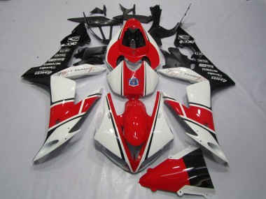 Plástico Moto R1 04-06 - Rojo Blanco Negro