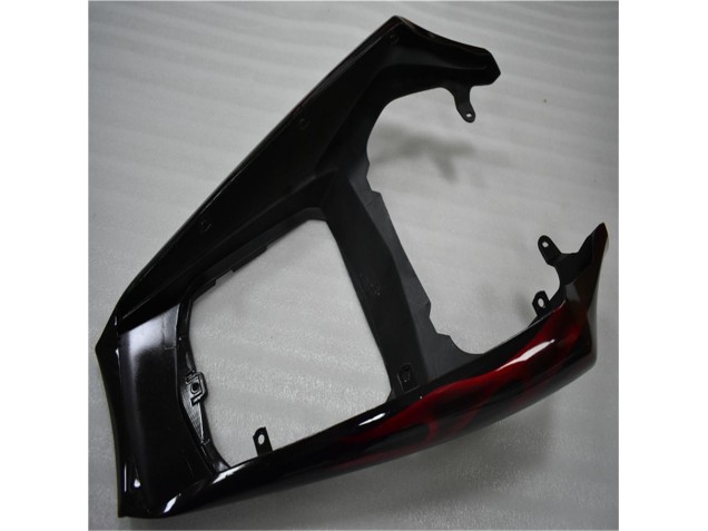 Plástico Moto R6 03-05 - Negro Rojo Llama Plástico Moto R6 03-05 - Negro Rojo Llama