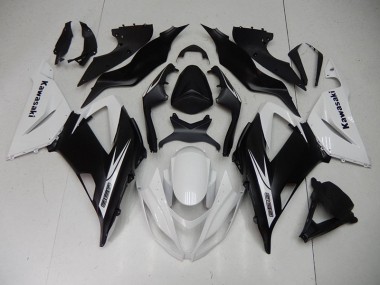 Plástico Moto ZX6R 13-18 - Negro Blanco